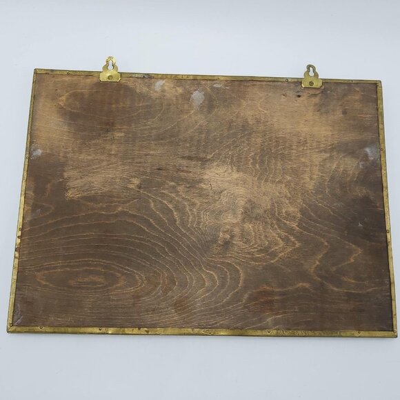 Embossed Brass Wall Hanging-Sailboat -Windmill-Holland Scene- 16"x11.5" Vintage - Picture 2 of 10